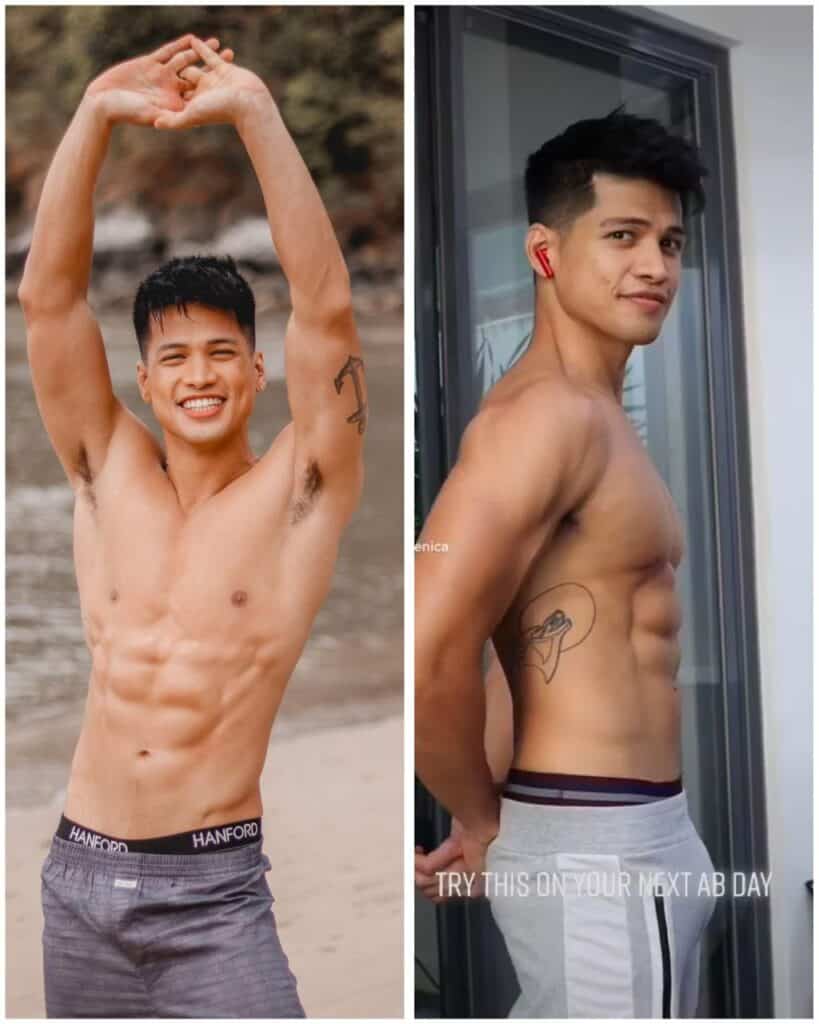 Vin Abrenica Bakat Bulge habang nagwowork out